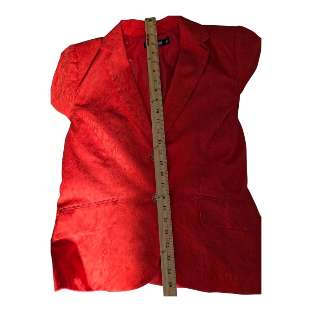 7th Avenue New York & Company Orange Button-Down Tailored Jacket - Size 12 - Picture 16 of 17